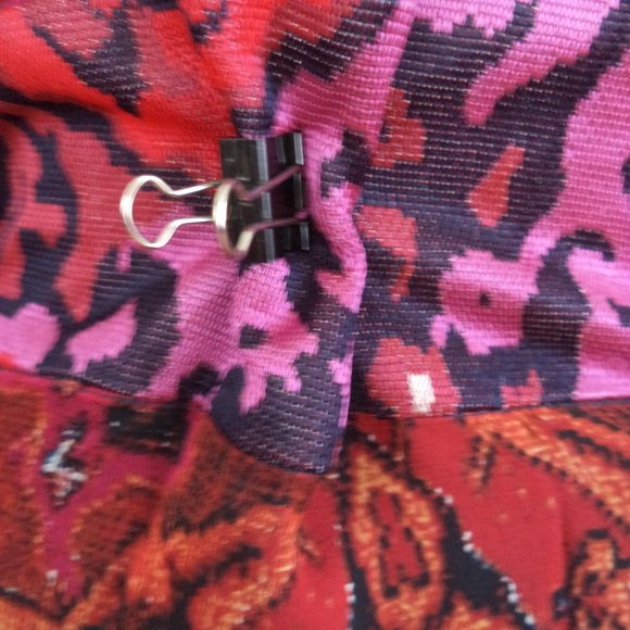 Diane Von furstenberg silk boho dress red floral abstract size 10 medium - Picture 6 of 11